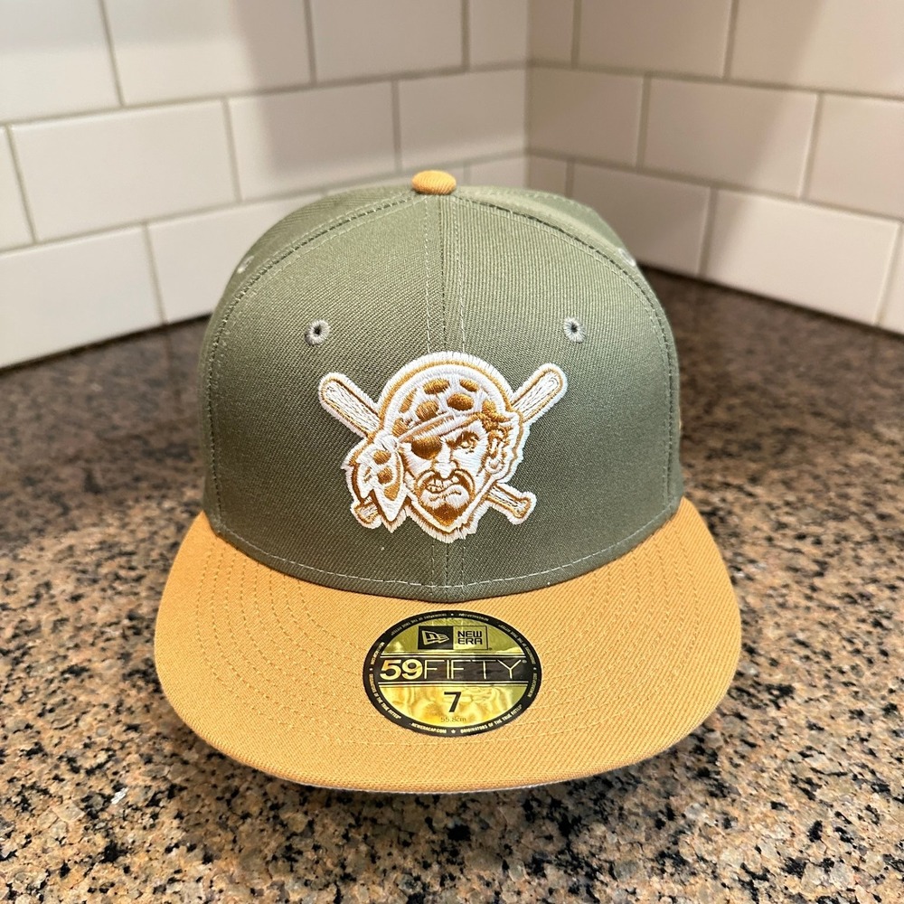 Bradenton Marauders New Era 59FIFTY Fitted Baseball Cap Size 7 Olive Gold New